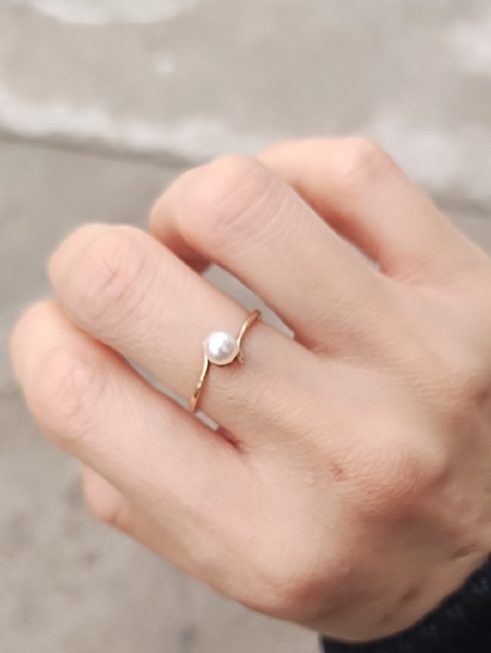 10kt Gold akoya baby Pearl Ring - Classic Women’s Jewelry